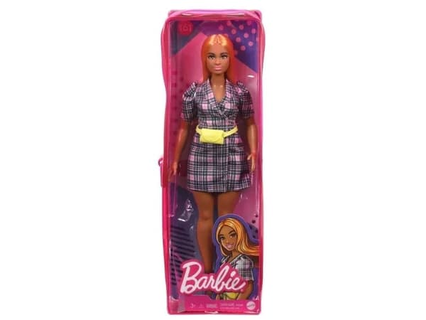 Barbie Fashionistas Doll Puff Plaid Blazer Dress