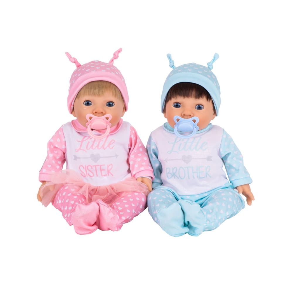 Tiny Treasures - Twin doll set in brother sister outfit (30270)