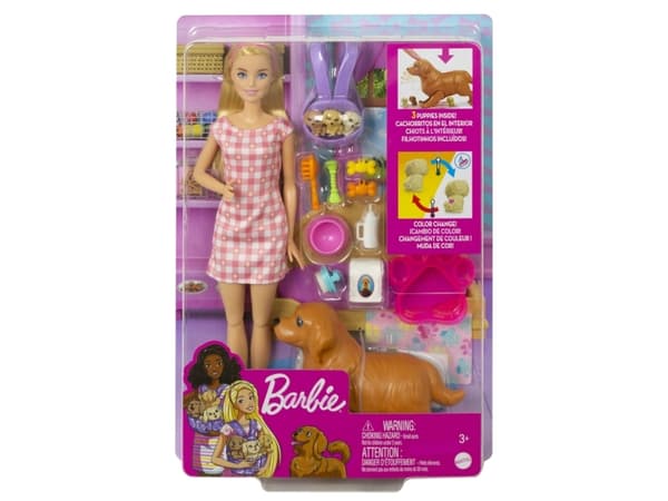 Barbie Newborn Pups playset