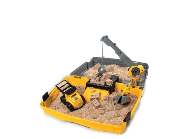 Kinetic Sand Construction Site Folding Sandbox Playset, Lasten taikahiekka, 3 vuosi/vuosia, Ruskea