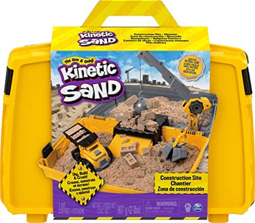 Kinetic Sand Construction Site Folding Sandbox Playset, Lasten taikahiekka, 3 vuosi/vuosia, Ruskea