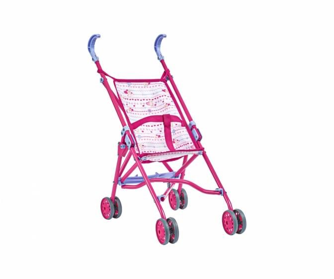 dockor barnvagn tjejer 57 cm rosa/vit
