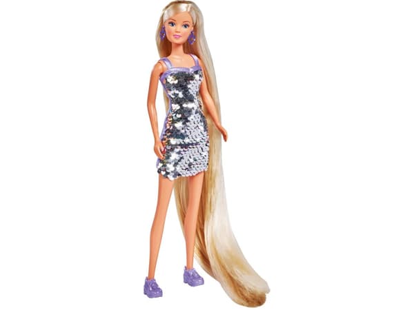 Simba Doll Steffi langhåret XXL-hår med paljetter (1057335259)