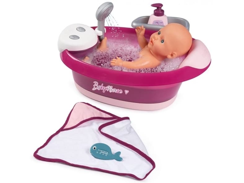 Smoby Bn Balneo Bath, Badset till docka, 3 År, Batterier krävs, Ljuseffekter