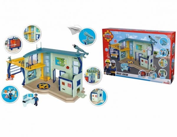 Police station with game figures SIMBA
