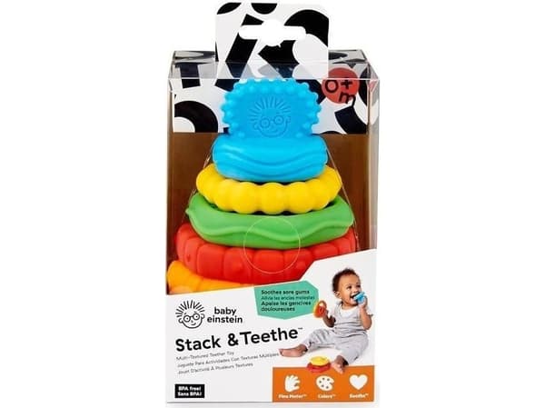 BABY EINSTEIN multi-textured teether toy Stack & Teether, 12356