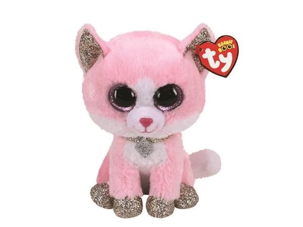 TY BEANIE BOOS FIONA pink cat 24cm 36489 TY