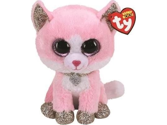 TY BEANIE BOOS FIONA pink cat 24cm 36489 TY