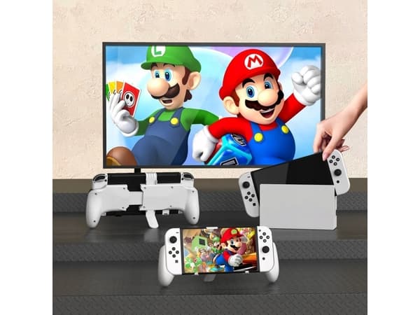 JYS Grip Pad Holder Controller For Nintendo Switch Oled, Nsw Lite, Nsw/White
