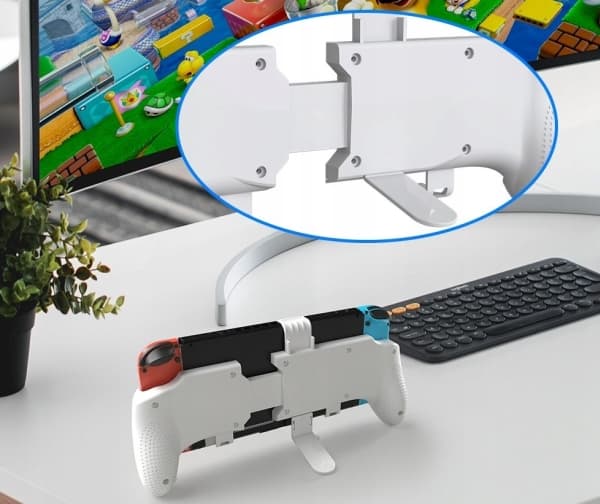 JYS Grip Pad Holder Controller For Nintendo Switch Oled, Nsw Lite, Nsw/White