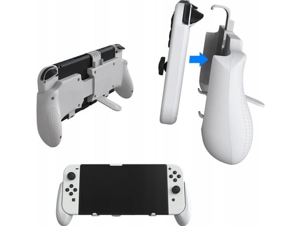 JYS Grip Pad Holder Controller For Nintendo Switch Oled, Nsw Lite, Nsw/White
