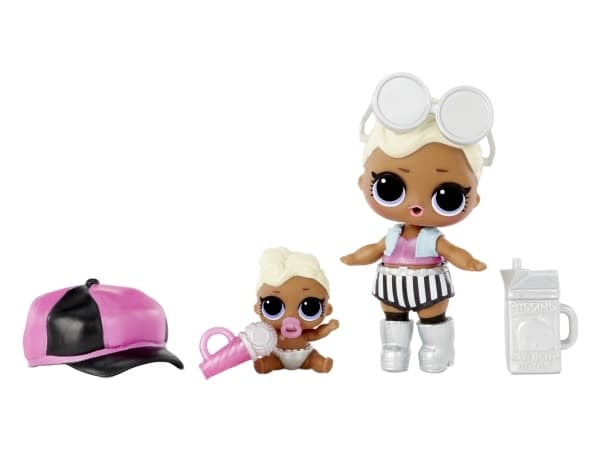 L.O.L. Surprise! Color Change 2-in-1 Me & My Doll + Lil Sis in PDQ, Minidocka, Flicka, Flicka, 82,5 mm, 40,909 g, Multifärg