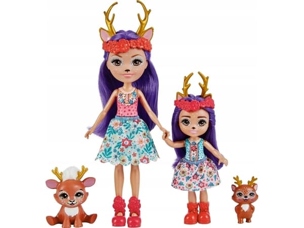 Mattel Lalki Enchantimals Danessa i Danetta Deer Lalki siostry
