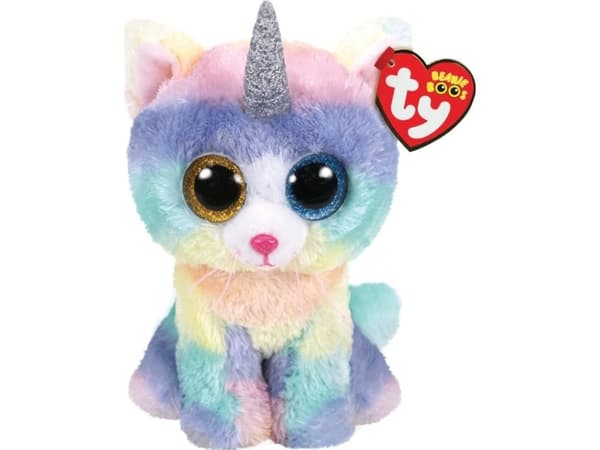 TY BEANIE BOOS HEATHER - unicorn cat 15cm 36250 TY