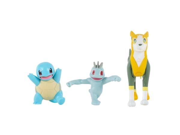 Pokémon Battle Figure 3 Pack - Squirtle, Machop, Boltund