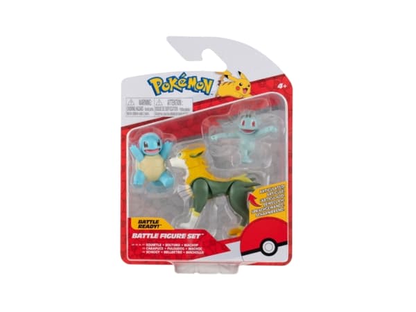 Pokémon Battle Figure 3 Pack - Squirtle, Machop, Boltund