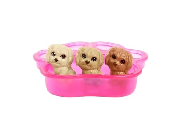 Mattel Barbiedocka (blond) med hund och valpar