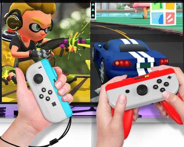JYS 2x Handgrip Grips Joy-cony Nintendo Switch Oled/Ns226/Blue-red