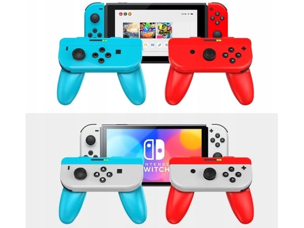 JYS 2x Handgrip Grips Joy-cony Nintendo Switch Oled/Ns226/Blue-red