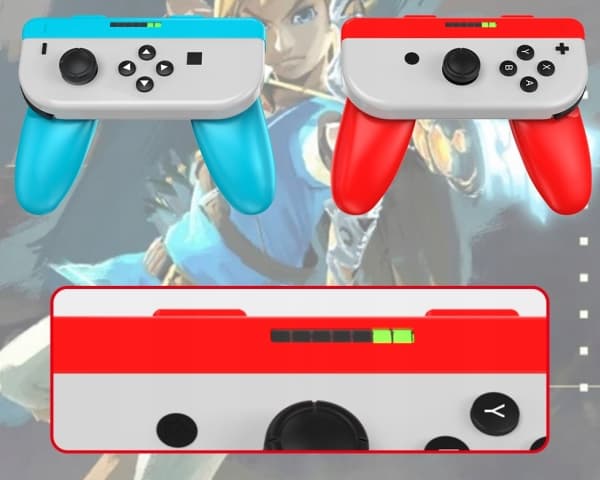 JYS 2x Handgrip Grips Joy-cony Nintendo Switch Oled/Ns226/Blue-red