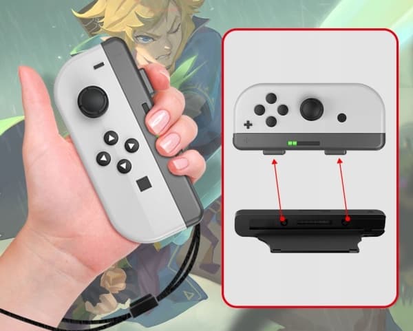 JYS 2x Handgrip Joy-cony Nintendo Switch Oled/Ns226/2x Black