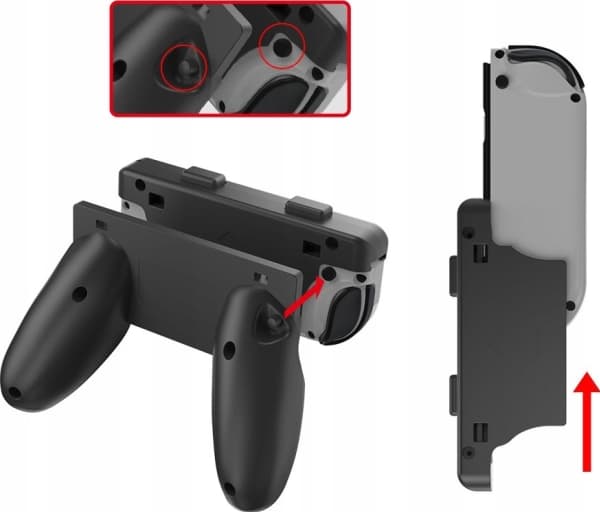 JYS 2x Handgrip Joy-cony Nintendo Switch Oled/Ns226/2x Black