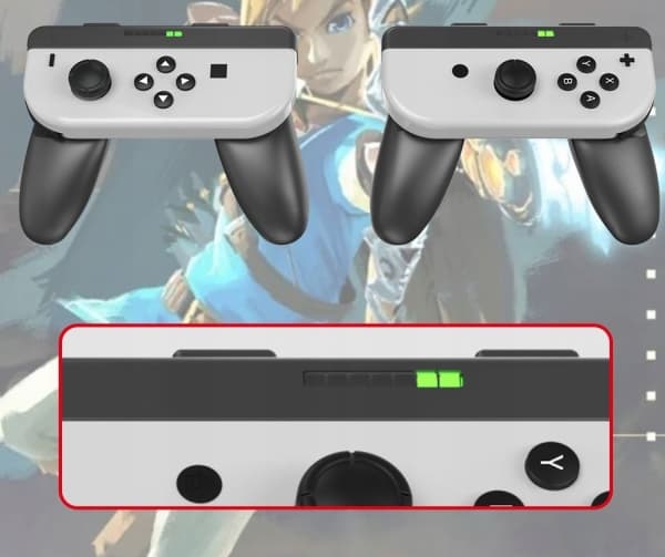 JYS 2x Handgrip Joy-cony Nintendo Switch Oled/Ns226/2x Black