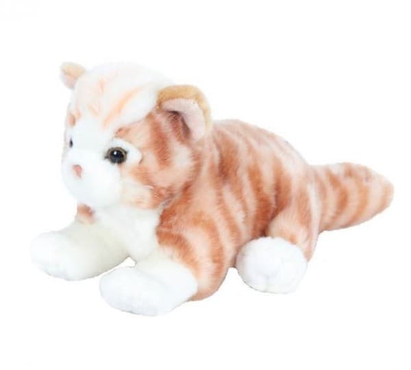 Beppe Mascot Cat liggende rød, 30 cm