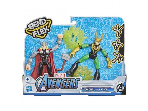 Marvel Avengers Bend and Flex Thor Vs. Loki, 4 år, Avengers, Flerfarget