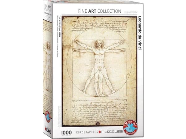 Eurographics Puzzle 1000 Virtuvian Man, Da Vinci
