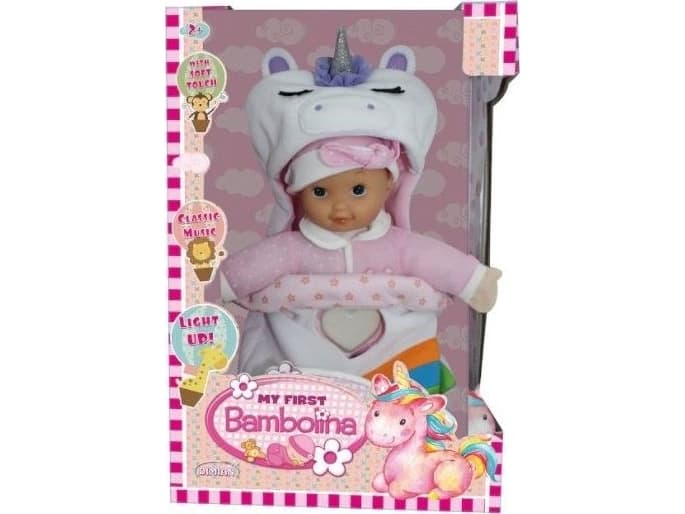 Smily BAMBOLINA baby doll with sleeping bag, with light and melody, FB375