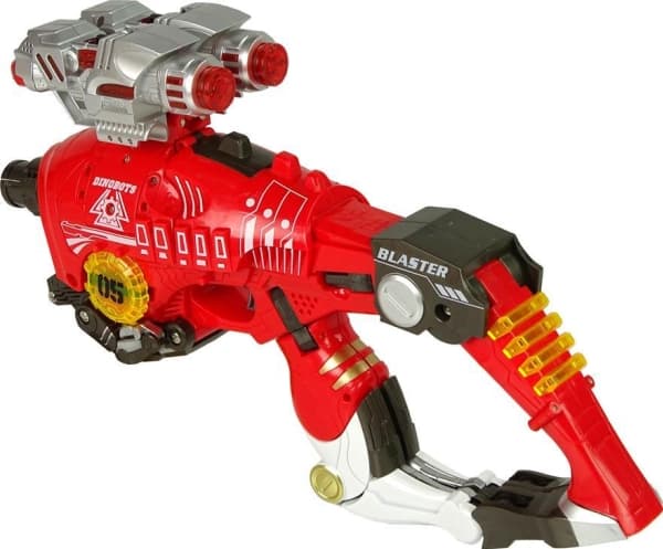 LeanToys Dinobots 2in1 Dinosaur Dart Gun Red Tyrannosaurus Rex Shield 48 cm
