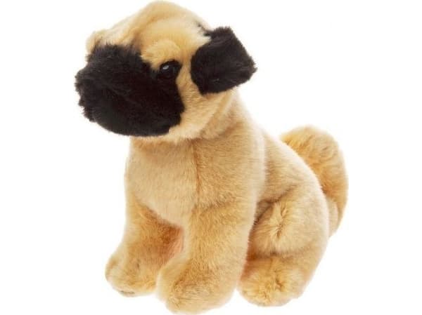 Beppe maskotti Koira Mops istuu 20cm