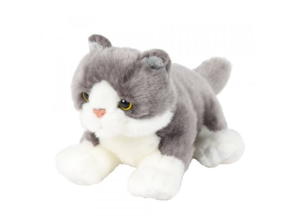 Beppe Beppe maskotti kissa makaa harmaa 30 cm