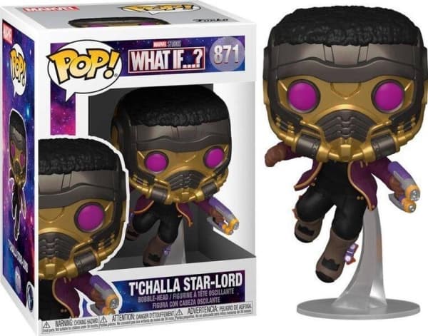 Figurka Funko Pop Funko What If...? POP Marvel Vinyl Figure T Challa Star-Lord 9 cm, play figure
