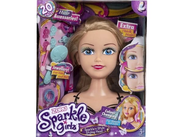 Sparkle Girlz SPARKLE GIRLZ styling head with color changing eyes, 10029/10097