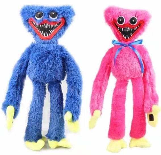 2 kpl sinistä ja vaaleanpunaista Poppy Playtime huggy wuggy täytetyt eläimet 40cm