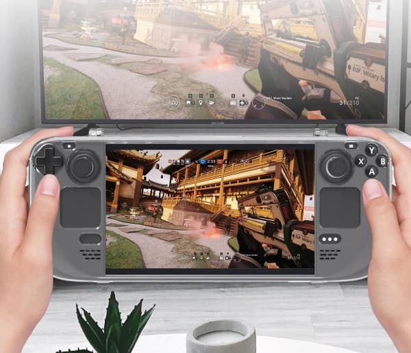 JYS Carrying Case Pouch Pouch Case + Stand For Steam Console Deck/Transparent/Jys-sd003