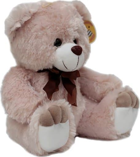 Deef Teddy beige med brun sløyfe medium 03446 DEEF