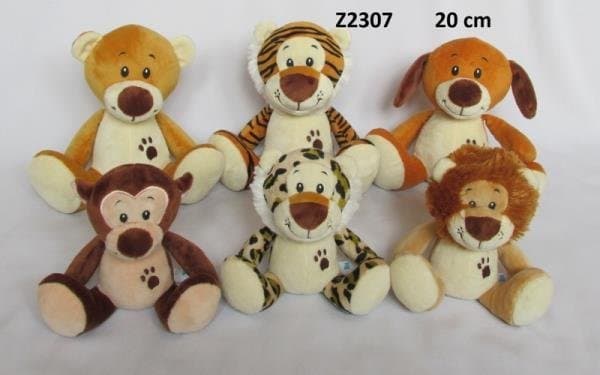 Sunnuntai maskottieläimet 20cm 6 mallia 139665 SUN-DAY mix hinta per 1 kpl
