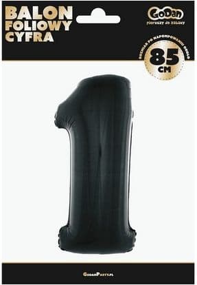 GoDan foliopallo "1" musta 85cm