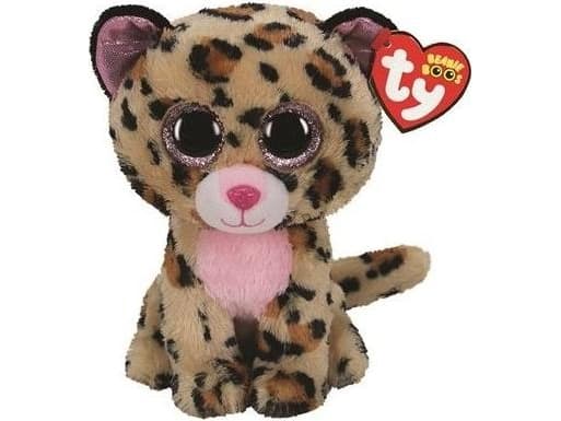 TY BEANIE BOOS LIVVIE ruskea/vaaleanpunainen leopardi 24cm 36490 TY