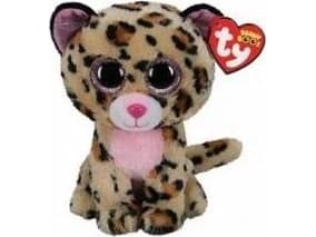 TY BEANIE BOOS LIVVIE ruskea/vaaleanpunainen leopardi 24cm 36490 TY