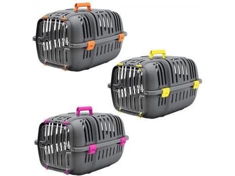 Ferplast Cat & Small Dog Transportkasse - Robust og gennemsigtig med ventilation - 32 x 47 x h 29 cm