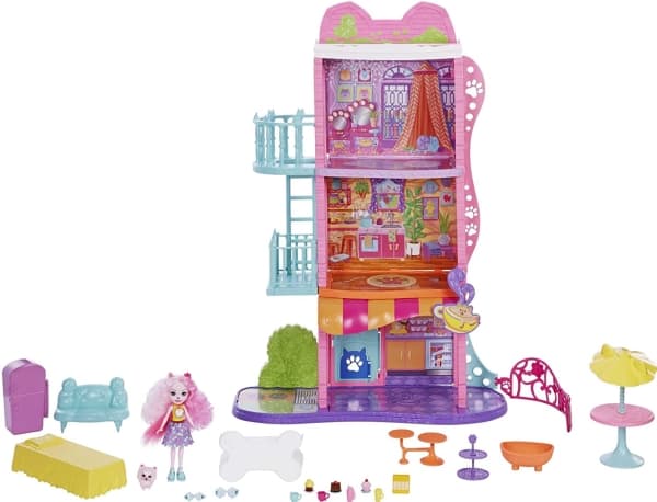 Mattel Doll Enchantimals rekkehus med kafé HHC18