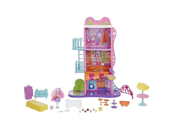 Mattel Doll Enchantimals rekkehus med kafé HHC18