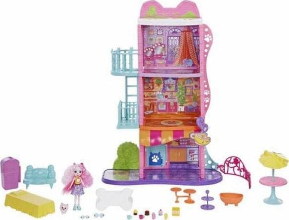 Mattel Doll Enchantimals rekkehus med kafé HHC18