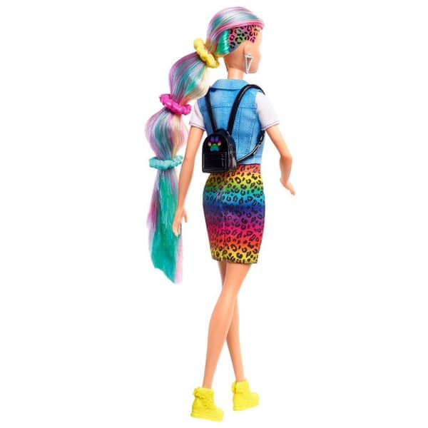 Barbie Leopard Rainbow Hair Doll