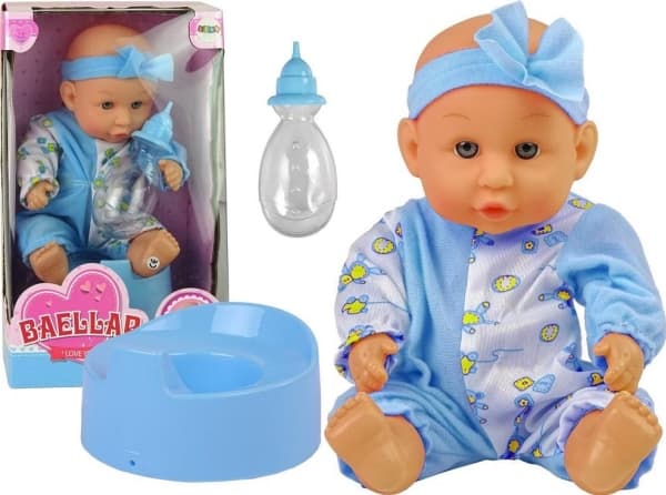 Lean Sport Baby Doll Blå Potty Pee Drinks Sløyfe 24 cm