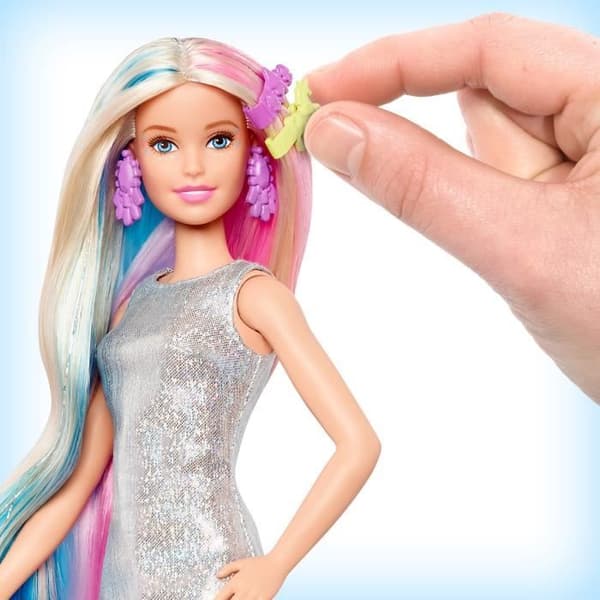 BARBIE Fantastiskt hår 16,5 cm - 2 looks Enhörning och sjöjungfru